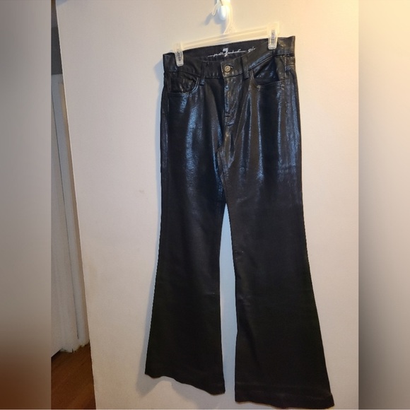 7 for all mankind black ginger flare leg jeans size 29 - Picture 4 of 7